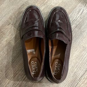 Franco sarto red platform loafers